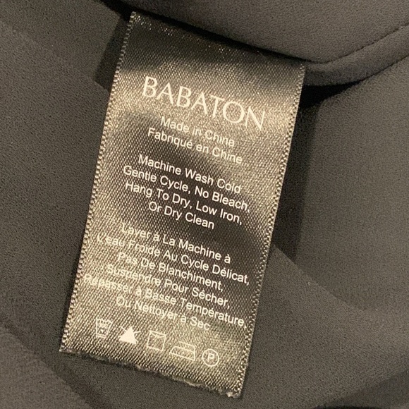 ARITZIA Babaton black short sleeves pockets slit mini tunic dress size XXS - Picture 10 of 13